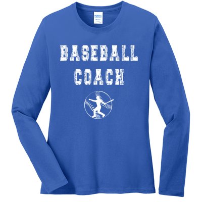 Baseball Coach Cute Gift Ladies Long Sleeve Shirt