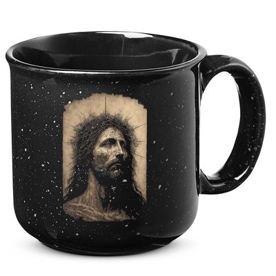 Biblical Christ Catholic Jesus Shroud of Turin Aesthetic 15oz Campfire Ceramic Mug