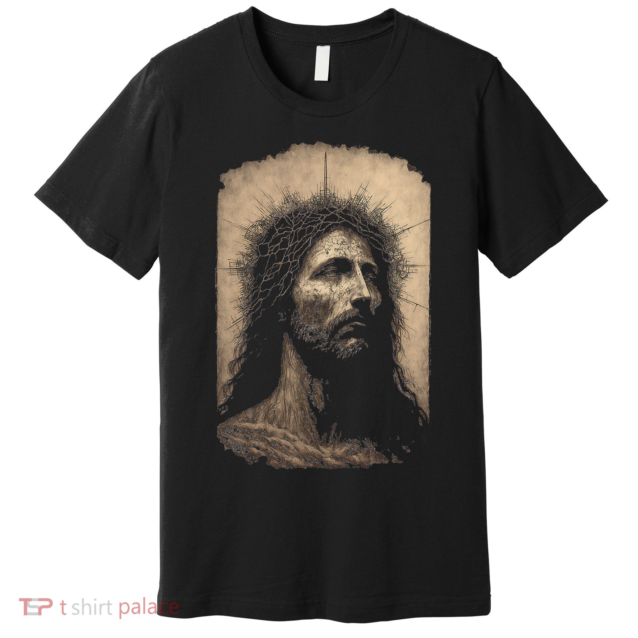 Biblical Christ Catholic Jesus Shroud of Turin Aesthetic Premium T-Shirt