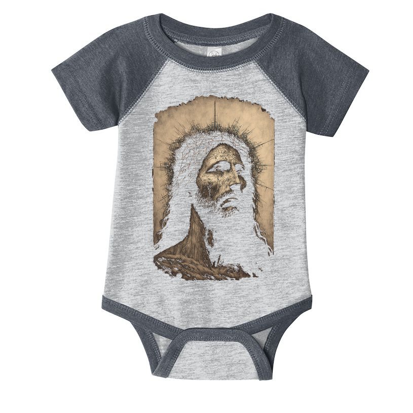 Biblical Christ Catholic Jesus Shroud of Turin Aesthetic Infant Baby Jersey Bodysuit