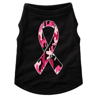Beast Cancer Camo Ribbon Doggie Tank
