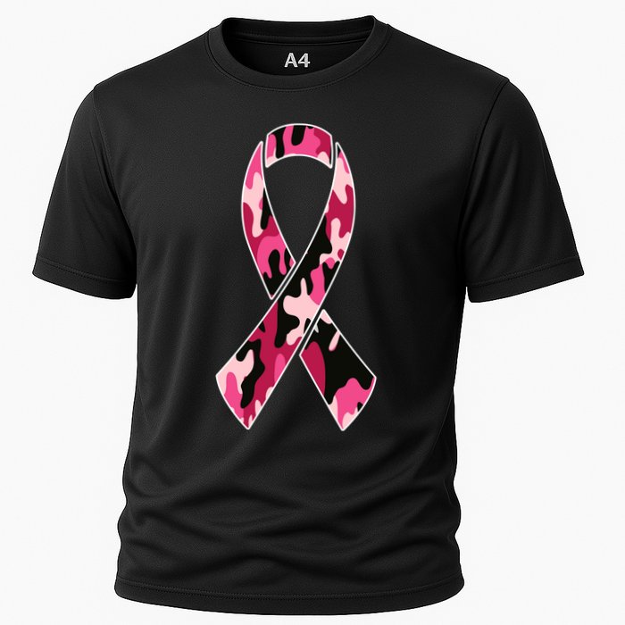 Beast Cancer Camo Ribbon Cooling Performance Crew T-Shirt