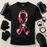 Beast Cancer Camo Ribbon Cooling Performance Crew T-Shirt