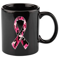 Beast Cancer Camo Ribbon 11oz C Handle Ceramic Mug