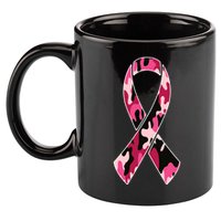 Beast Cancer Camo Ribbon 11oz C Handle Ceramic Mug