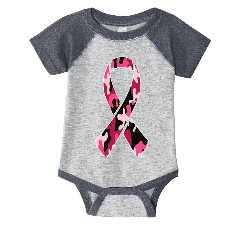 Beast Cancer Camo Ribbon Infant Baby Jersey Bodysuit