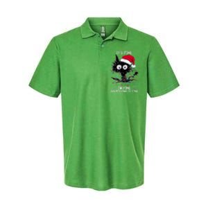 Black Cat christmas It's Fine I'm Fine Everything Is Fine Softstyle Adult Sport Polo