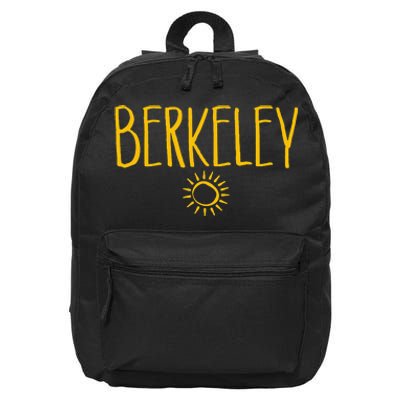 Berkeley California CA Sun Drawing Amber   16 in Basic Backpack