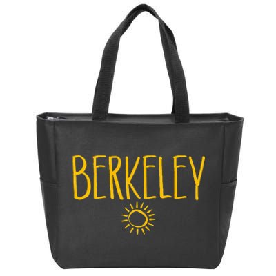 Berkeley California CA Sun Drawing Amber   Zip Tote Bag