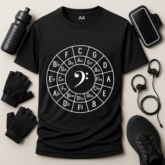 Bass Clef Circle Of Fifths Musician Composer Performance Shirt