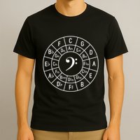Bass Clef Circle Of Fifths Musician Composer T-Shirt