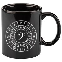 Bass Clef Circle Of Fifths Musician Composer 11oz C Handle Ceramic Mug