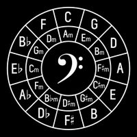 Bass Clef Circle Of Fifths Musician Composer Flatbill Hat