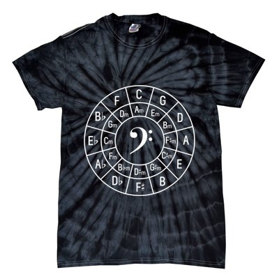Bass Clef Circle Of Fifths Musician Composer Tie-Dye T-Shirt