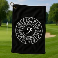 Bass Clef Circle Of Fifths Musician Composer Golf Towel