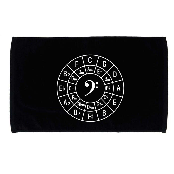 Bass Clef Circle Of Fifths Musician Composer Microfiber Hand Towel