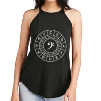 Bass Clef Circle Of Fifths Musician Composer Women's Perfect Tri Rocker Tank