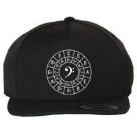 Bass Clef Circle Of Fifths Musician Composer Wool Snapback Cap