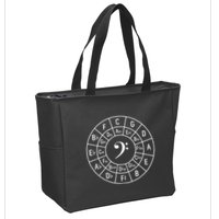 Bass Clef Circle Of Fifths Musician Composer Zip Tote Bag