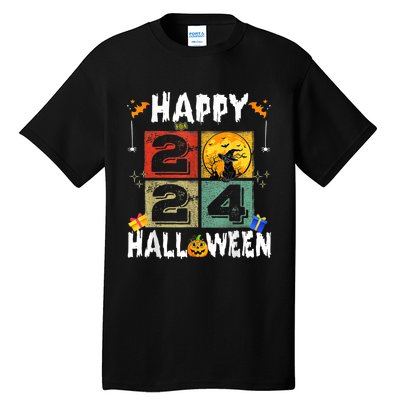 Black Cat Costume Witch Hat & Moon Tall T-Shirt