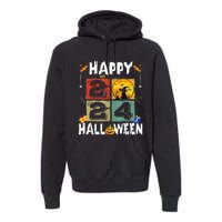 Black Cat Costume Witch Hat & Moon Premium Hoodie