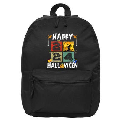Black Cat Costume Witch Hat & Moon 16 in Basic Backpack