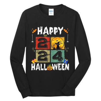 Black Cat Costume Witch Hat & Moon Tall Long Sleeve T-Shirt