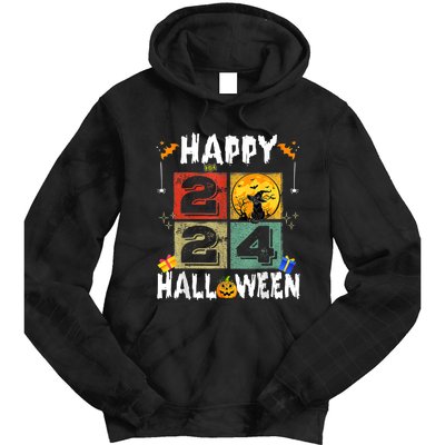 Black Cat Costume Witch Hat & Moon Tie Dye Hoodie