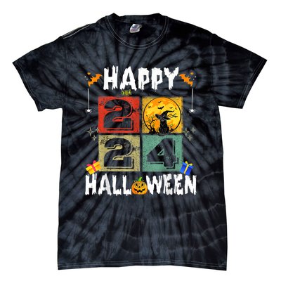 Black Cat Costume Witch Hat & Moon Tie-Dye T-Shirt