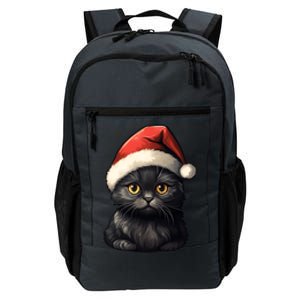 Black Cat Christmas Cat Lover Cat Mom Xmas Santa Pajamas Gift Daily Commute Backpack