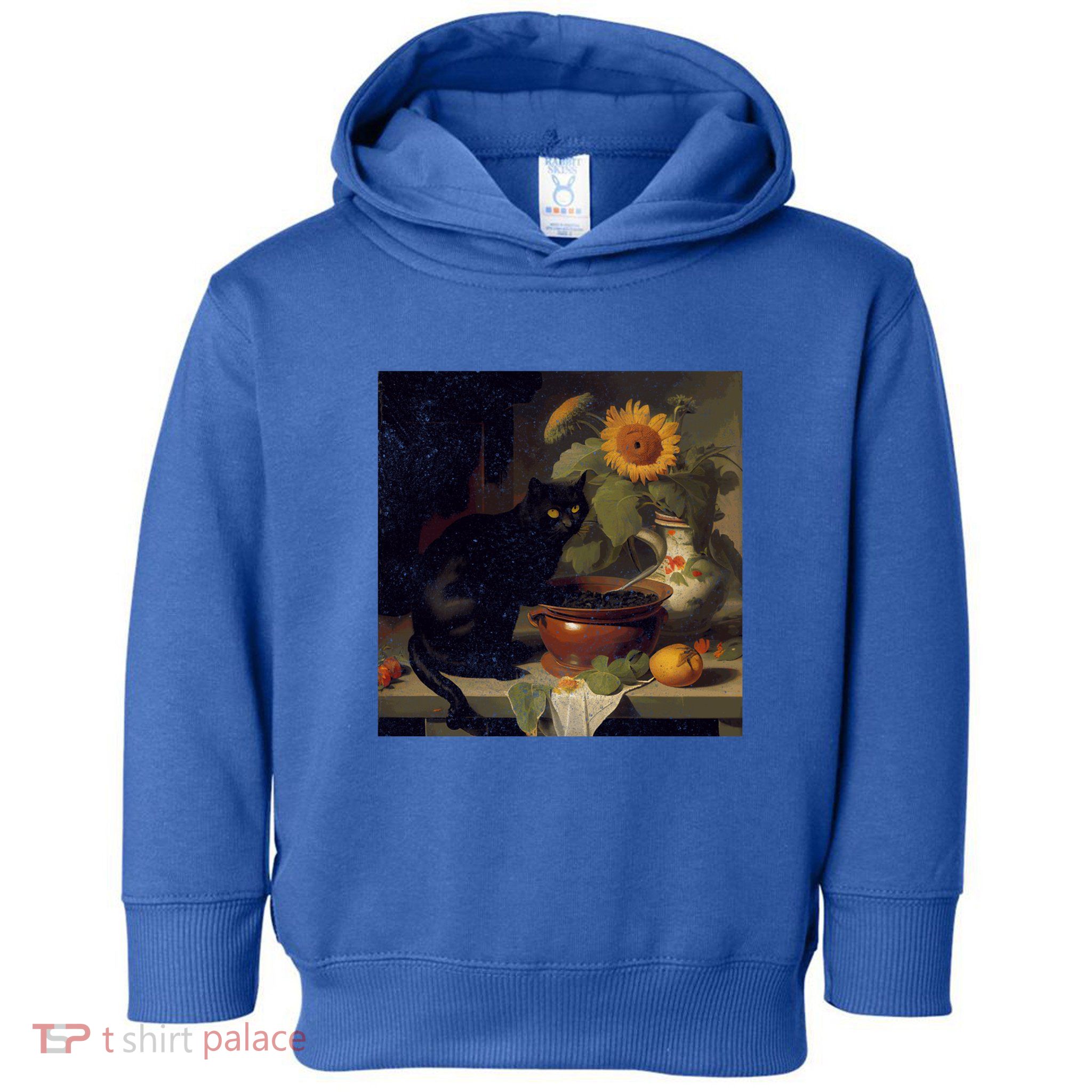 Black Cat Cooking Sunflower Cute Gift Toddler Hoodie