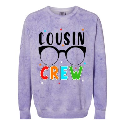 Best Cousin Crew Squad Christmas Leader Of The Cousin Crew Funny Gift Colorblast Crewneck Sweatshirt