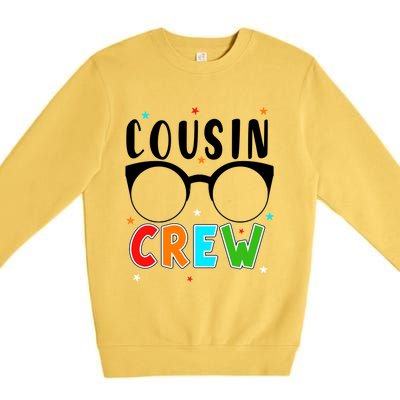 Best Cousin Crew Squad Christmas Leader Of The Cousin Crew Funny Gift Premium Crewneck Sweatshirt