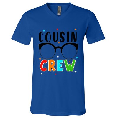 Best Cousin Crew Squad Christmas Leader Of The Cousin Crew Funny Gift V-Neck T-Shirt