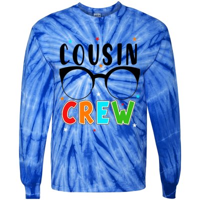 Best Cousin Crew Squad Christmas Leader Of The Cousin Crew Funny Gift Tie-Dye Long Sleeve Shirt