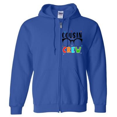 Best Cousin Crew Squad Christmas Leader Of The Cousin Crew Funny Gift Full Zip Hoodie