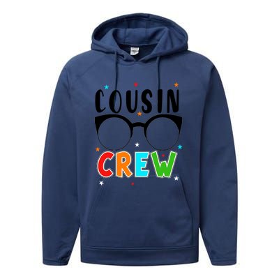 Best Cousin Crew Squad Christmas Leader Of The Cousin Crew Funny Gift Performance Fleece Hoodie