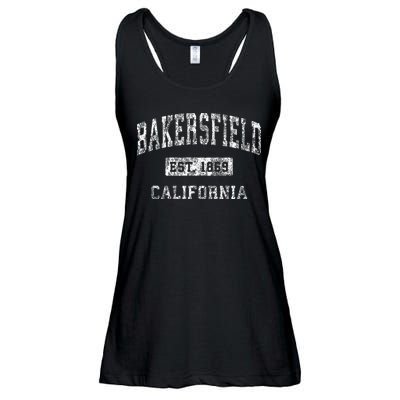 Bakersfield California Ca Vintage Established Sports Design Ladies Essential Flowy Tank