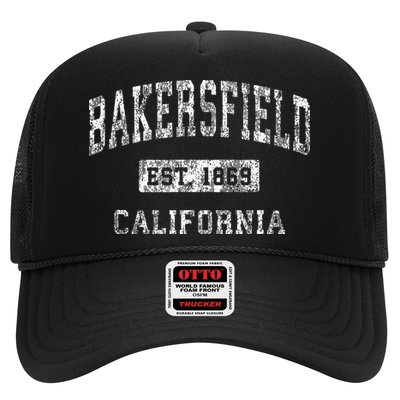 Bakersfield California Ca Vintage Established Sports Design Trucker Hat