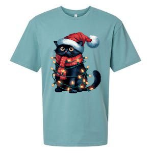 Black Cat Christmas Women Family Funny Xmas Pajamas Long Sleeve Sueded Cloud Jersey T-Shirt