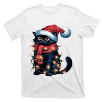 Black Cat Christmas Women Family Funny Xmas Pajamas Long Sleeve T-Shirt