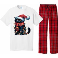 Black Cat Christmas Women Family Funny Xmas Pajamas Long Sleeve Pajama Set