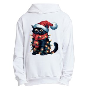 Black Cat Christmas Women Family Funny Xmas Pajamas Long Sleeve Urban Pullover Hoodie