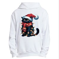 Black Cat Christmas Women Family Funny Xmas Pajamas Long Sleeve Urban Pullover Hoodie