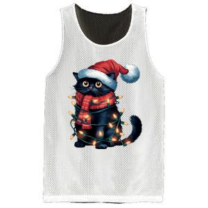 Black Cat Christmas Women Family Funny Xmas Pajamas Long Sleeve Mesh Reversible Basketball Jersey Tank