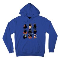 Black Cat Christmas Lights Black Cat Lover Xmas Cat Mom Cool Gift Hoodie