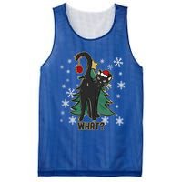 Black Cat Christmas Lights Cat Lover Funny Xmas Pajama Gift Mesh Reversible Basketball Jersey Tank