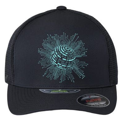 Binary Coding Computer Nerd Geeks Programmer Funny Coding Flexfit Unipanel Trucker Cap