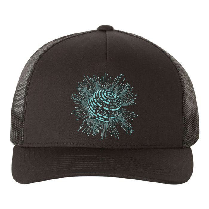 Binary Coding Computer Nerd Geeks Programmer Funny Coding Yupoong Adult 5-Panel Trucker Hat