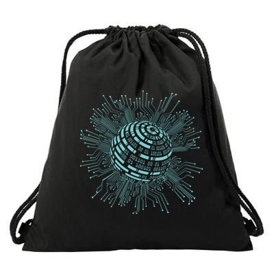 Binary Coding Computer Nerd Geeks Programmer Funny Coding Drawstring Bag